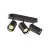 SLV Asto Aluminium Spot Noir | Convient pour 3x GU10